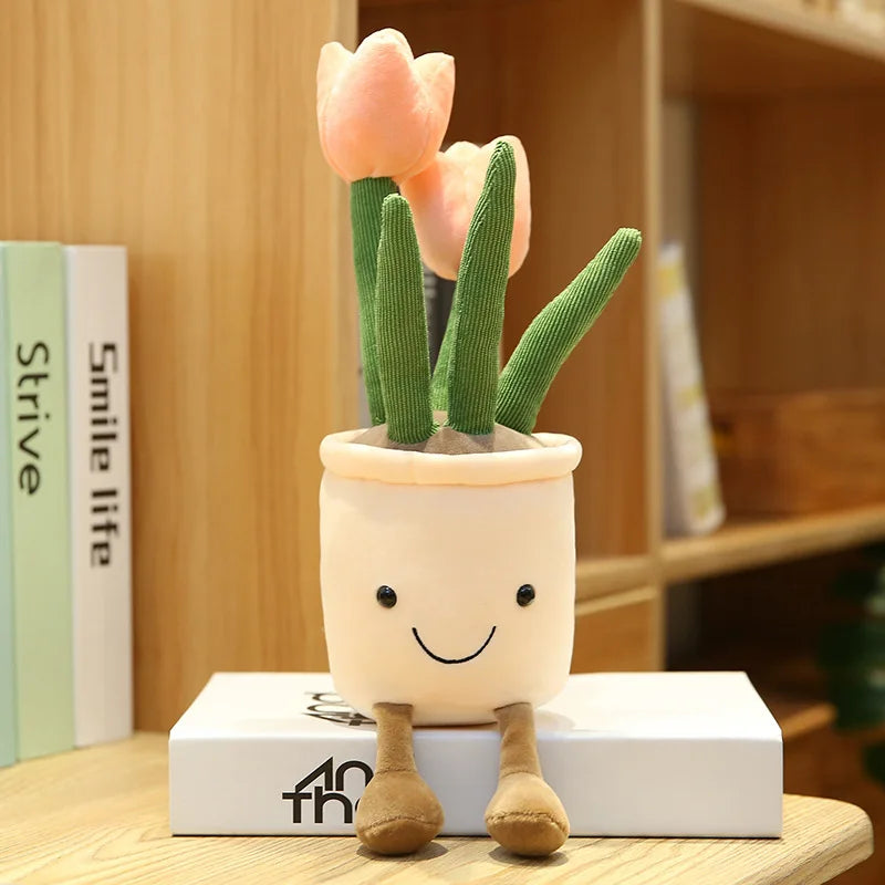 Smiling Tulip Flower Plush