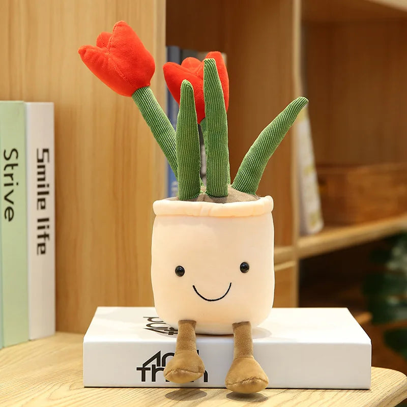 Smiling Tulip Flower Plush