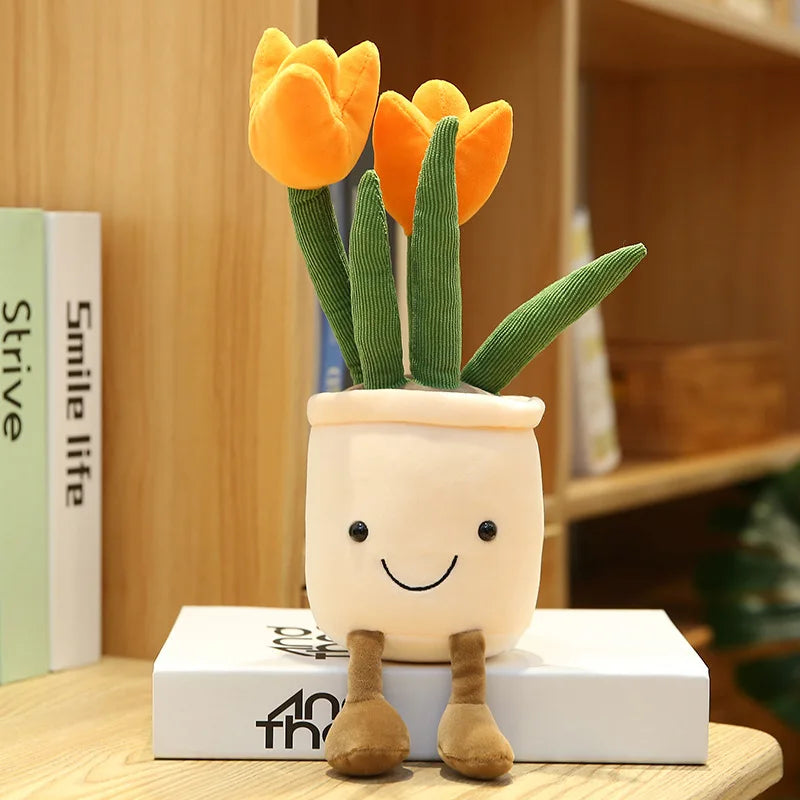 Smiling Tulip Flower Plush