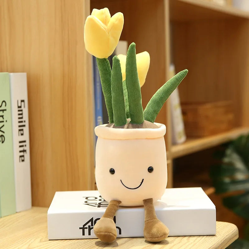 Smiling Tulip Flower Plush